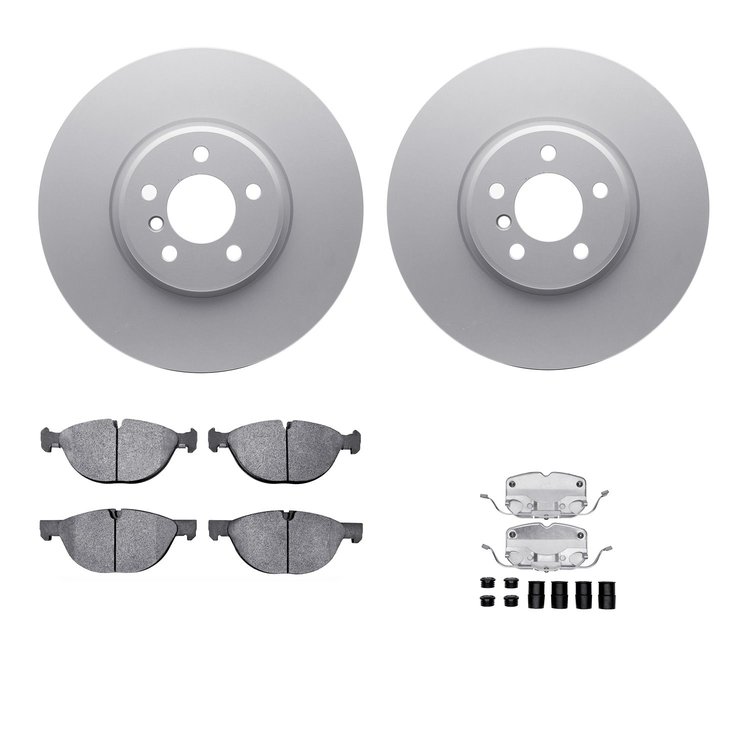 4312-31069 Geospec Brake Rotors with 3000-Series Ceramic Brake Pads & Hardware, 2008-2019 BMW, Position: Front