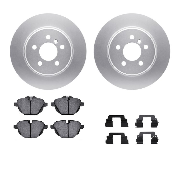 4312-31075 Geospec Brake Rotors with 3000-Series Ceramic Brake Pads & Hardware, 2011-2016 BMW, Position: Rear