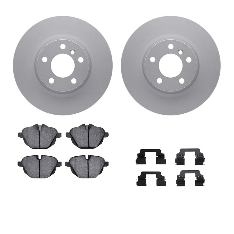4312-31077 Geospec Brake Rotors with 3000-Series Ceramic Brake Pads & Hardware, 2011-2018 BMW, Position: Rear