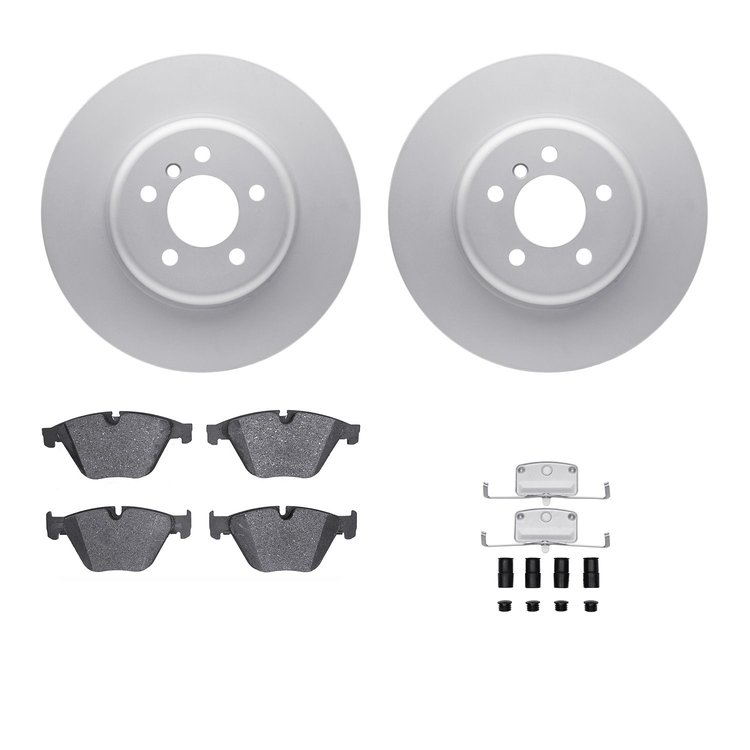 4312-31080 Geospec Brake Rotors with 3000-Series Ceramic Brake Pads & Hardware, 2011-2019 BMW, Position: Front