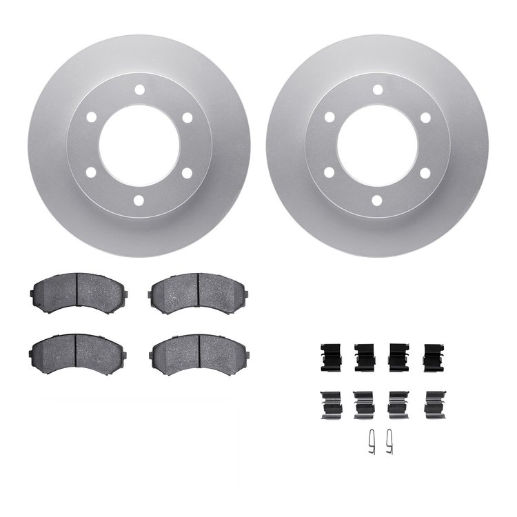 4312-37005 Geospec Brake Rotors with 3000-Series Ceramic Brake Pads & Hardware, 2001-2004 Multiple Makes/Models, Position: Front