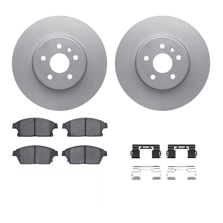 4312-45019 Geospec Brake Rotors with 3000-Series Ceramic Brake Pads & Hardware, 2013-2017 GM, Position: Front