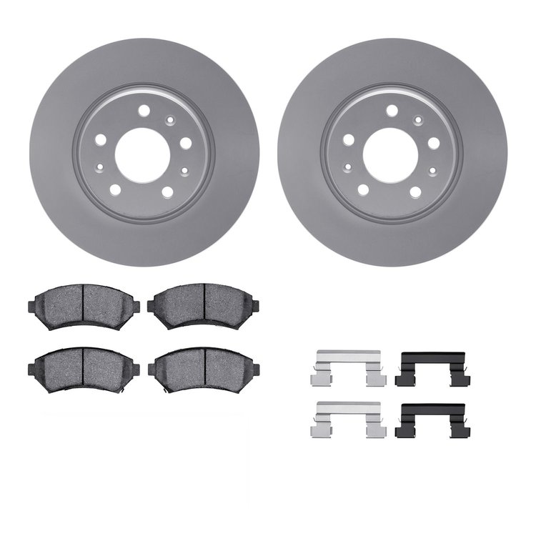 4312-46001 Geospec Brake Rotors with 3000-Series Ceramic Brake Pads & Hardware, 2004-2004 GM, Position: Front