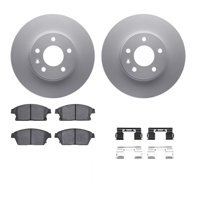4312-46039 Geospec Brake Rotors with 3000-Series Ceramic Brake Pads & Hardware, 2013-2019 GM, Position: Front