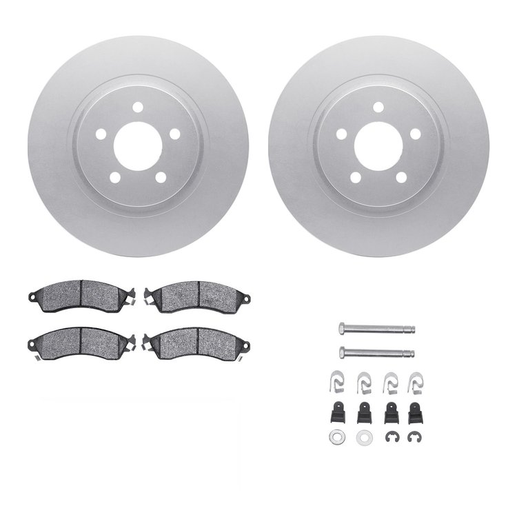 4312-54015 Geospec Brake Rotors with 3000-Series Ceramic Brake Pads & Hardware, 1994-2004 Ford/Lincoln/Mercury/Mazda, Position: