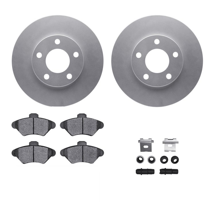 4312-54021 Geospec Brake Rotors with 3000-Series Ceramic Brake Pads & Hardware, 1994-1998 Ford/Lincoln/Mercury/Mazda, Position: 