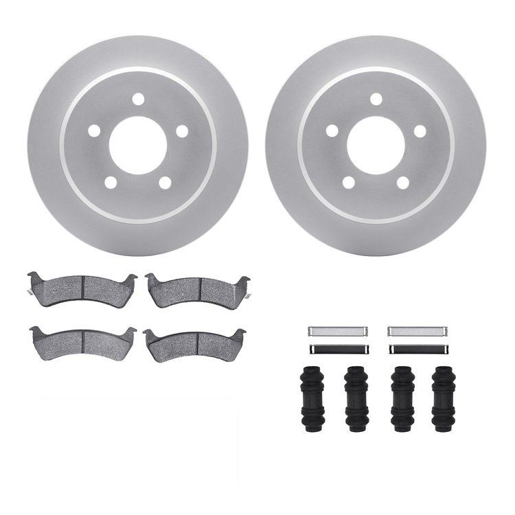 4312-54025 Geospec Brake Rotors with 3000-Series Ceramic Brake Pads & Hardware, 2001-2002 Ford/Lincoln/Mercury/Mazda, Position: