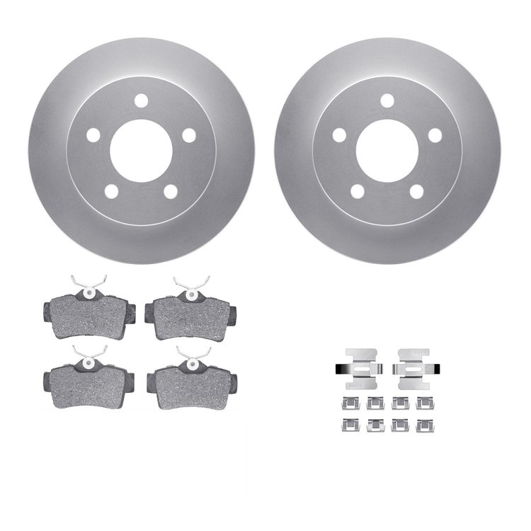 4312-54027 Geospec Brake Rotors with 3000-Series Ceramic Brake Pads & Hardware, 1994-2004 Ford/Lincoln/Mercury/Mazda, Position: 