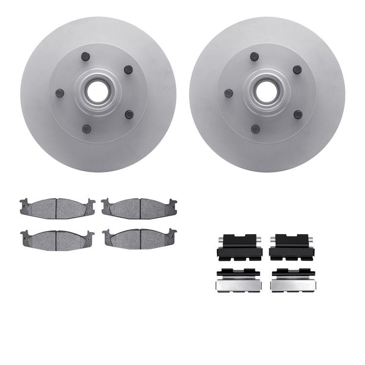 4312-54030 Geospec Brake Rotors with 3000-Series Ceramic Brake Pads & Hardware, 1994-2003 Ford/Lincoln/Mercury/Mazda, Position: