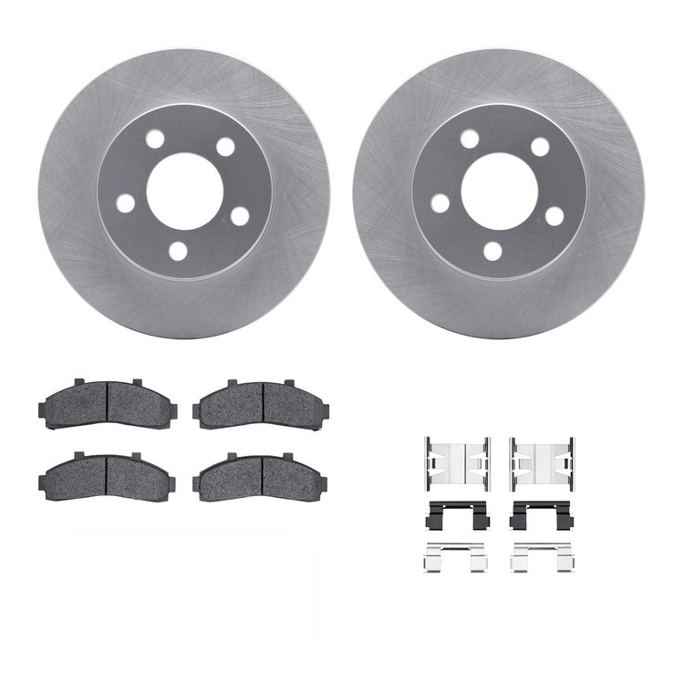 4312-54034 Geospec Brake Rotors with 3000-Series Ceramic Brake Pads & Hardware, 1995-2002 Ford/Lincoln/Mercury/Mazda, Position: