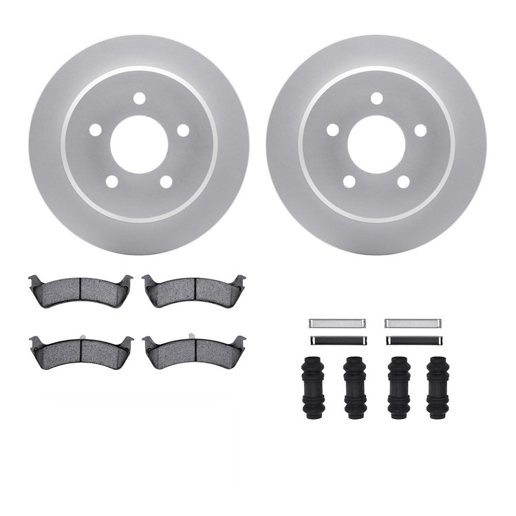 4312-54036 Geospec Brake Rotors with 3000-Series Ceramic Brake Pads & Hardware, 1995-2002 Ford/Lincoln/Mercury/Mazda, Position: 