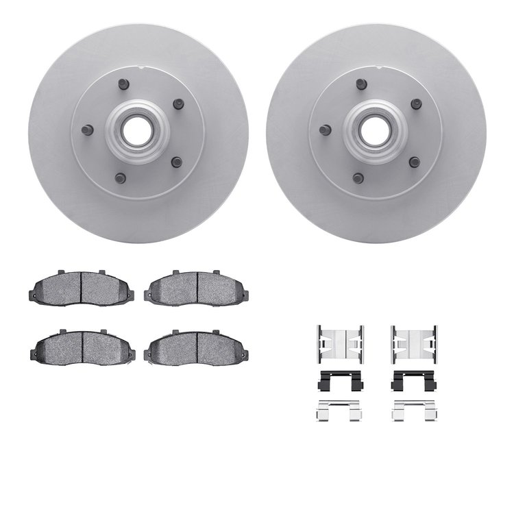 4312-54037 Geospec Brake Rotors with 3000-Series Ceramic Brake Pads & Hardware, 1997-1999 Ford/Lincoln/Mercury/Mazda, Position: