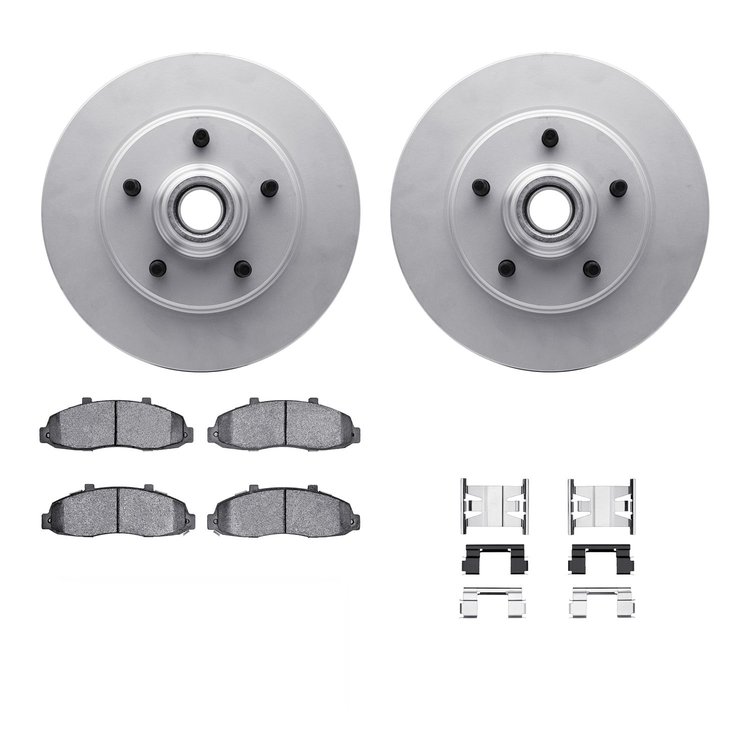4312-54040 Geospec Brake Rotors with 3000-Series Ceramic Brake Pads & Hardware, 2000-2004 Ford/Lincoln/Mercury/Mazda, Position: 