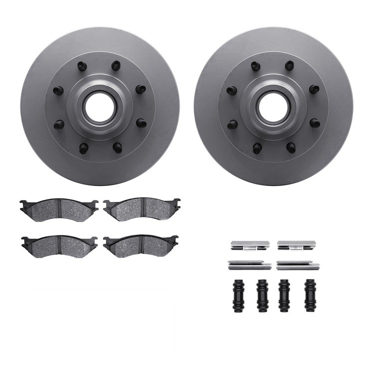 4312-54041 Geospec Brake Rotors with 3000-Series Ceramic Brake Pads & Hardware, 2000-2004 Ford/Lincoln/Mercury/Mazda, Position:
