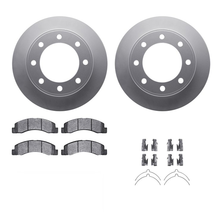 4312-54046 Geospec Brake Rotors with 3000-Series Ceramic Brake Pads & Hardware, 1999-2005 Ford/Lincoln/Mercury/Mazda, Position: