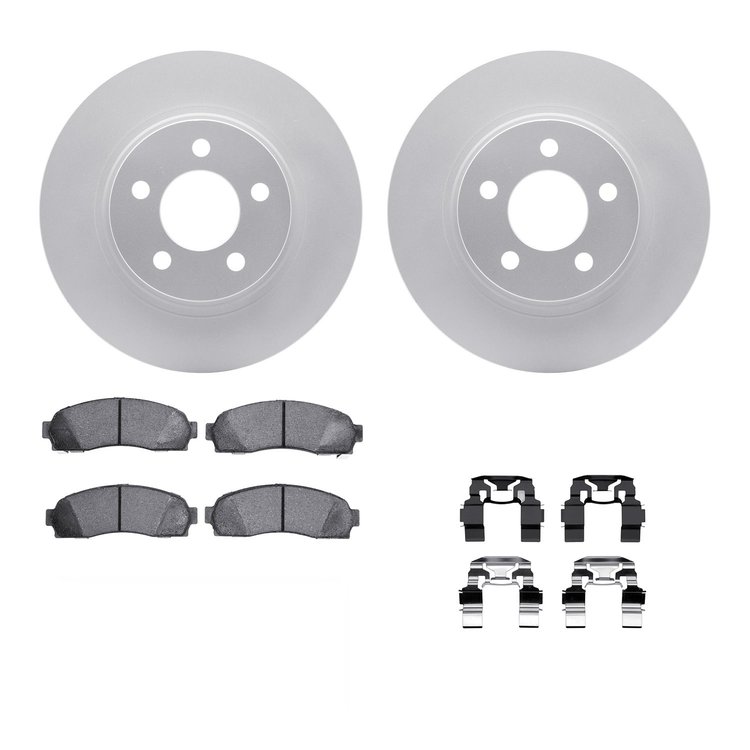 4312-54056 Geospec Brake Rotors with 3000-Series Ceramic Brake Pads & Hardware, 2001-2005 Ford/Lincoln/Mercury/Mazda, Position: 