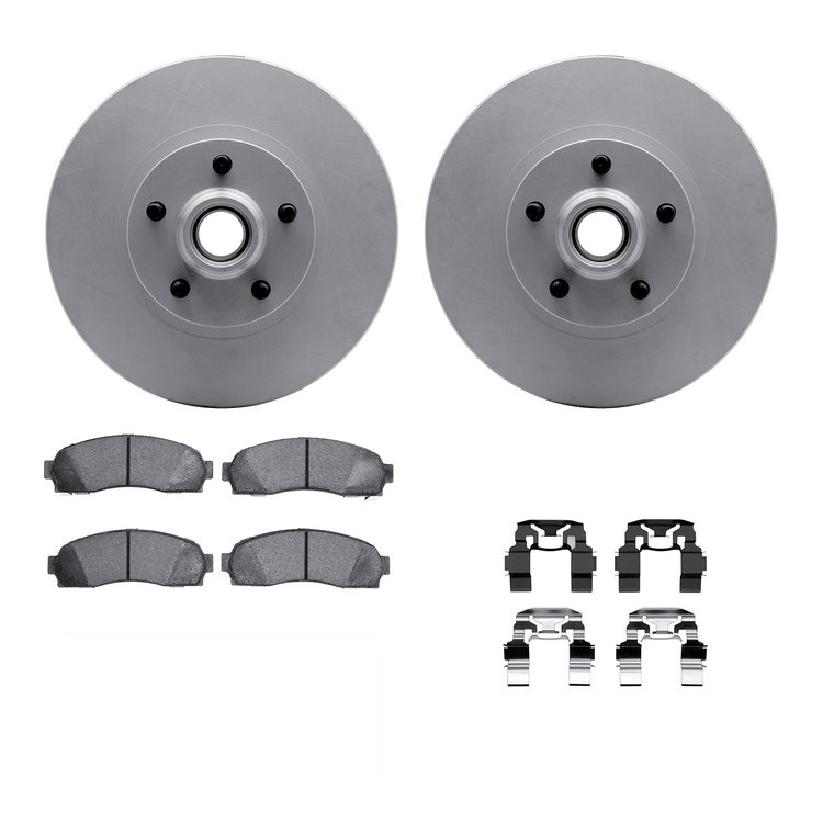 4312-54057 Geospec Brake Rotors with 3000-Series Ceramic Brake Pads & Hardware, 2001-2005 Ford/Lincoln/Mercury/Mazda, Position: 