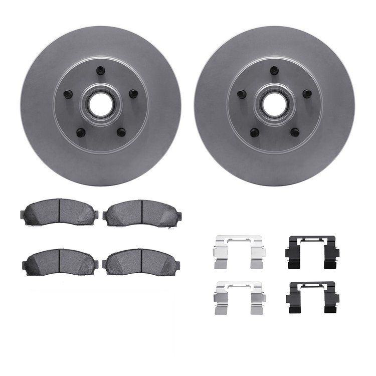 4312-54058 Geospec Brake Rotors with 3000-Series Ceramic Brake Pads & Hardware, 2003-2011 Ford/Lincoln/Mercury/Mazda, Position: