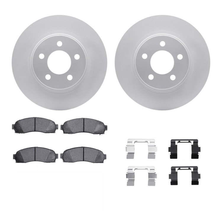 4312-54059 Geospec Brake Rotors with 3000-Series Ceramic Brake Pads & Hardware, 2003-2011 Ford/Lincoln/Mercury/Mazda, Position: 