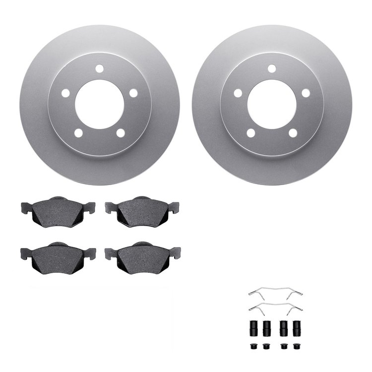 4312-54061 Geospec Brake Rotors with 3000-Series Ceramic Brake Pads & Hardware, 2001-2007 Ford/Lincoln/Mercury/Mazda, Position: 