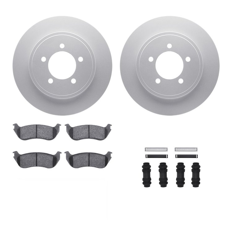 4312-54062 Geospec Brake Rotors with 3000-Series Ceramic Brake Pads & Hardware, 2002-2005 Ford/Lincoln/Mercury/Mazda, Position: