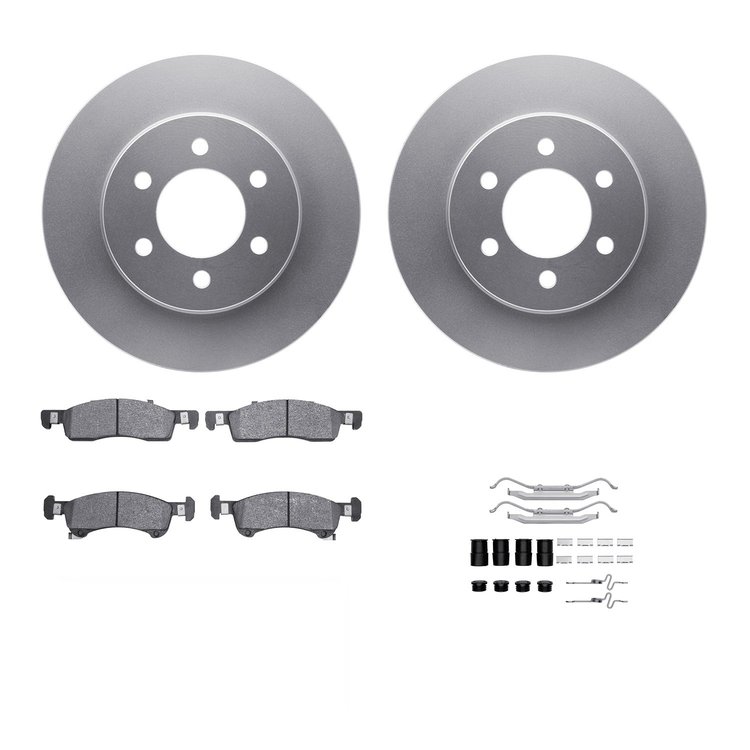 4312-54065 Geospec Brake Rotors with 3000-Series Ceramic Brake Pads & Hardware, 2002-2006 Ford/Lincoln/Mercury/Mazda, Position: