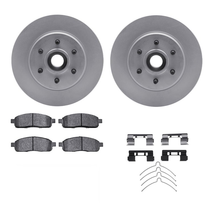 4312-54072 Geospec Brake Rotors with 3000-Series Ceramic Brake Pads & Hardware, 2004-2008 Ford/Lincoln/Mercury/Mazda, Position: 