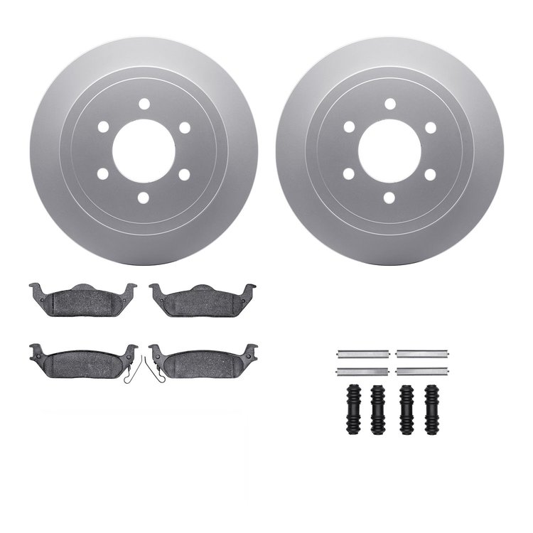 4312-54075 Geospec Brake Rotors with 3000-Series Ceramic Brake Pads & Hardware, 2004-2011 Ford/Lincoln/Mercury/Mazda, Position: