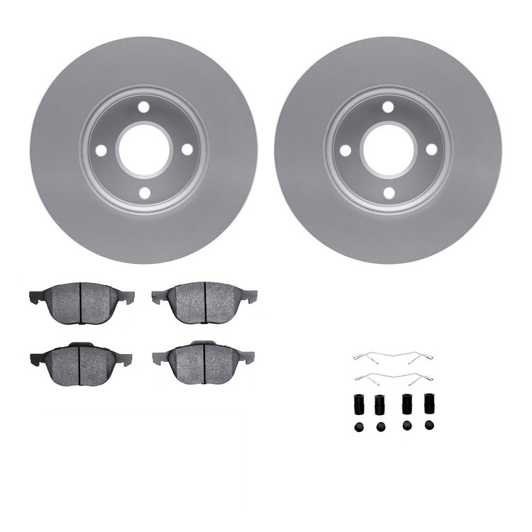4312-54078 Geospec Brake Rotors with 3000-Series Ceramic Brake Pads & Hardware, 2005-2012 Ford/Lincoln/Mercury/Mazda, Position: 