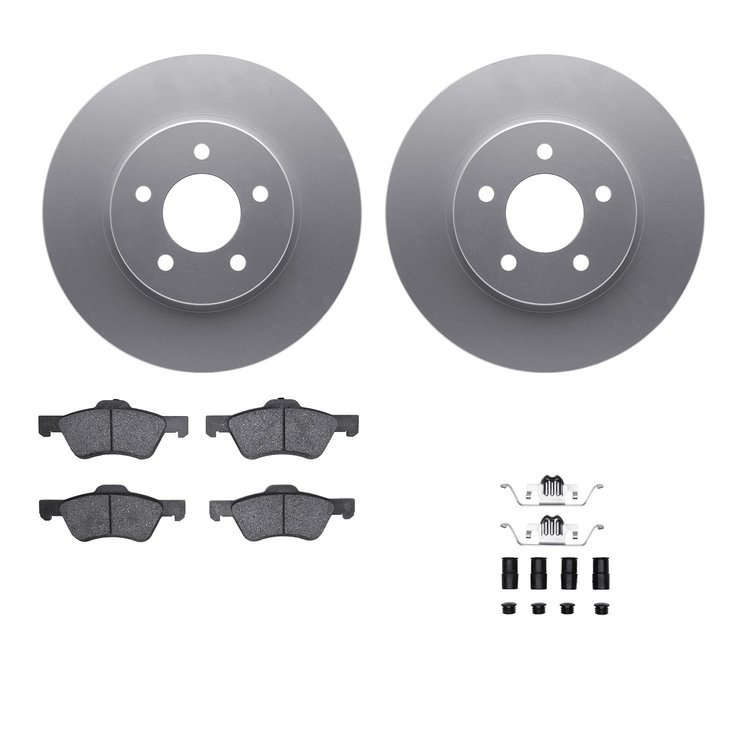 4312-54082 Geospec Brake Rotors with 3000-Series Ceramic Brake Pads & Hardware, 2005-2012 Ford/Lincoln/Mercury/Mazda, Position: