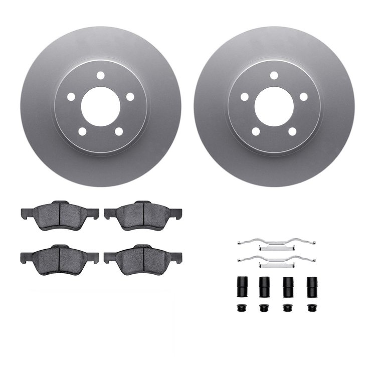 4312-54087 Geospec Brake Rotors with 3000-Series Ceramic Brake Pads & Hardware, 2009-2012 Ford/Lincoln/Mercury/Mazda, Position: