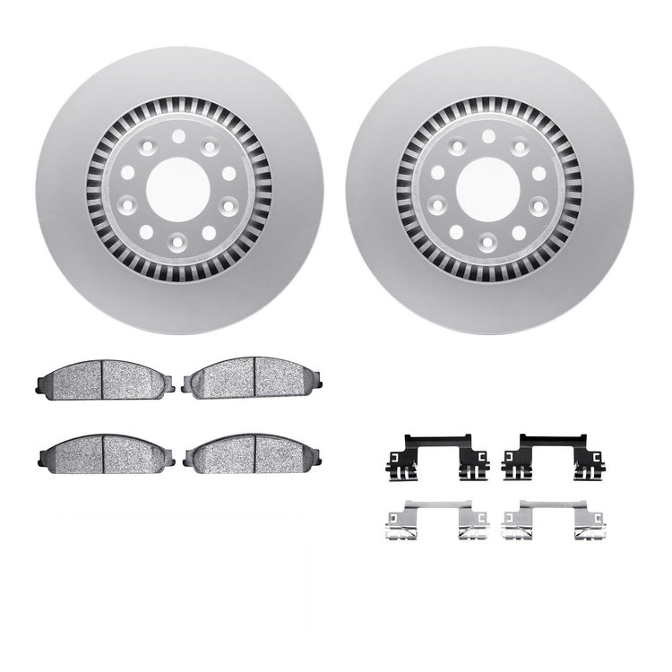 4312-54088 Geospec Brake Rotors with 3000-Series Ceramic Brake Pads & Hardware, 2005-2009 Ford/Lincoln/Mercury/Mazda, Position: 