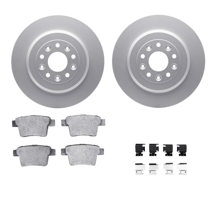 4312-54090 Geospec Brake Rotors with 3000-Series Ceramic Brake Pads & Hardware, 2005-2009 Ford/Lincoln/Mercury/Mazda, Position: 