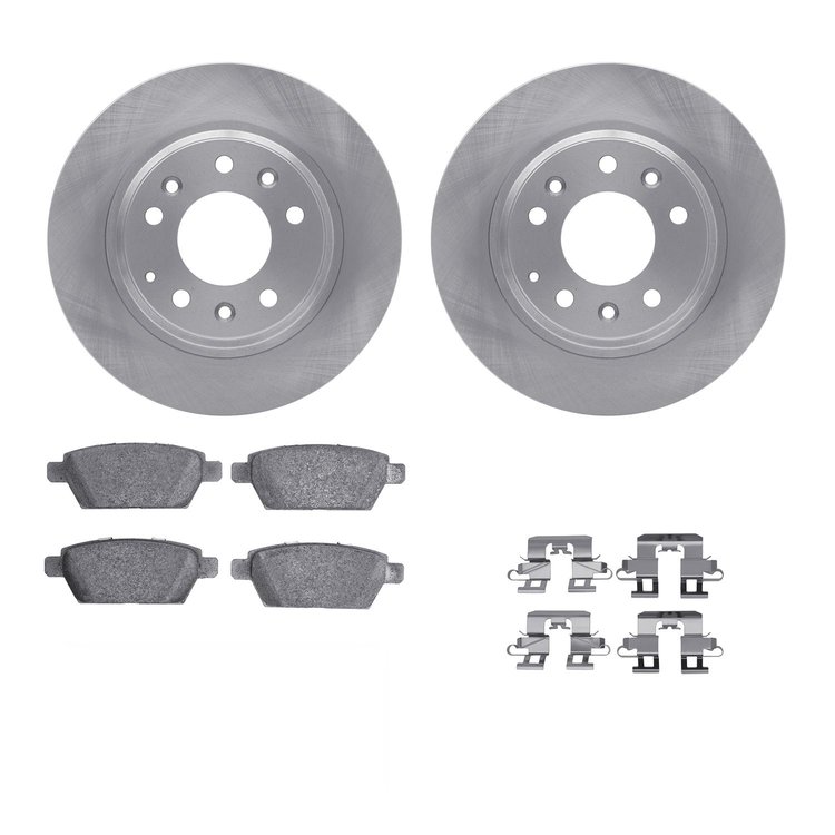 4312-54098 Geospec Brake Rotors with 3000-Series Ceramic Brake Pads & Hardware, 2006-2013 Ford/Lincoln/Mercury/Mazda, Position: