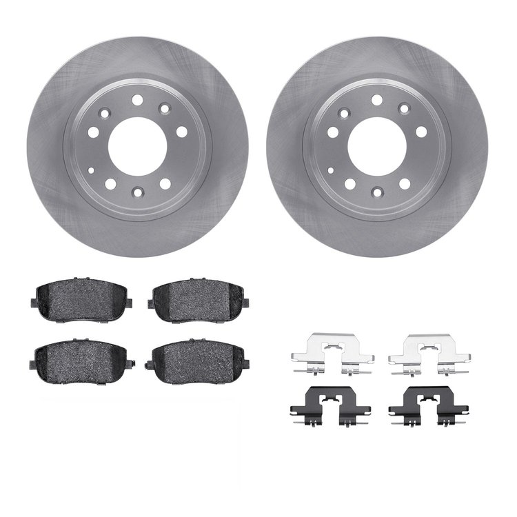4312-54100 Geospec Brake Rotors with 3000-Series Ceramic Brake Pads & Hardware, 2006-2015 Ford/Lincoln/Mercury/Mazda, Position: 
