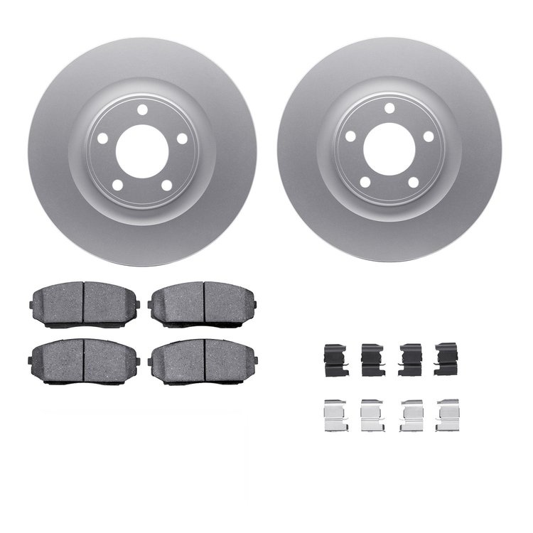 4312-54101 Geospec Brake Rotors with 3000-Series Ceramic Brake Pads & Hardware, 2007-2015 Ford/Lincoln/Mercury/Mazda, Position: