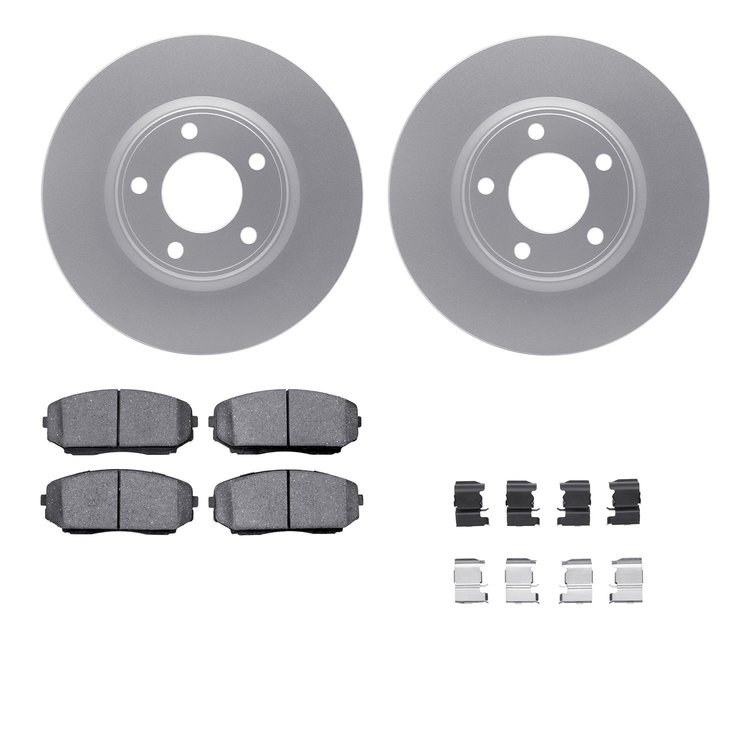 4312-54102 Geospec Brake Rotors with 3000-Series Ceramic Brake Pads & Hardware, 2007-2008 Ford/Lincoln/Mercury/Mazda, Position: 