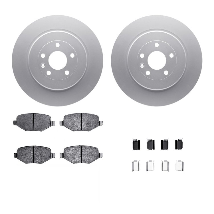4312-54109 Geospec Brake Rotors with 3000-Series Ceramic Brake Pads & Hardware, 2017-2019 Ford/Lincoln/Mercury/Mazda, Position: 