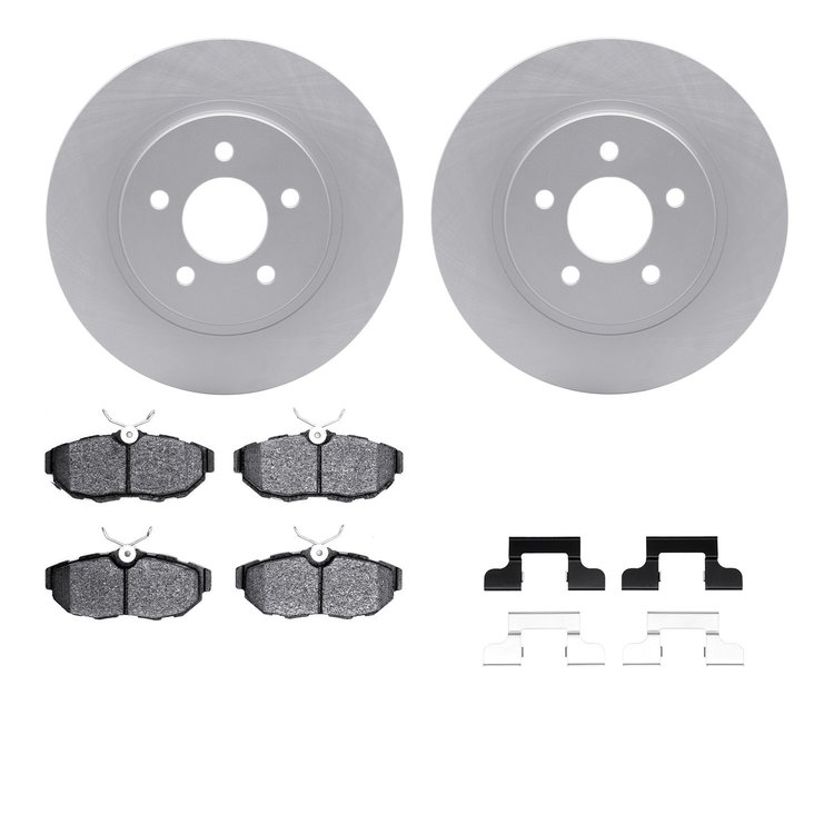 4312-54114 Geospec Brake Rotors with 3000-Series Ceramic Brake Pads & Hardware, 2005-2014 Ford/Lincoln/Mercury/Mazda, Position:
