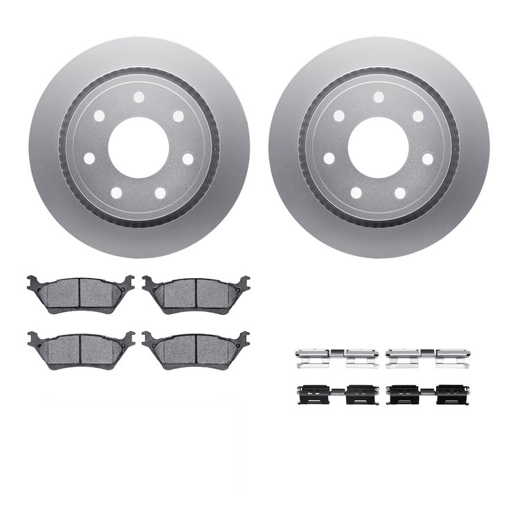 4312-54120 Geospec Brake Rotors with 3000-Series Ceramic Brake Pads & Hardware, 2012-2014 Ford/Lincoln/Mercury/Mazda, Position: 