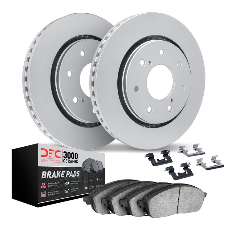 4312-54137 Geospec Brake Rotors with 3000-Series Ceramic Brake Pads & Hardware, 2010-2014 Ford/Lincoln/Mercury/Mazda, Position: