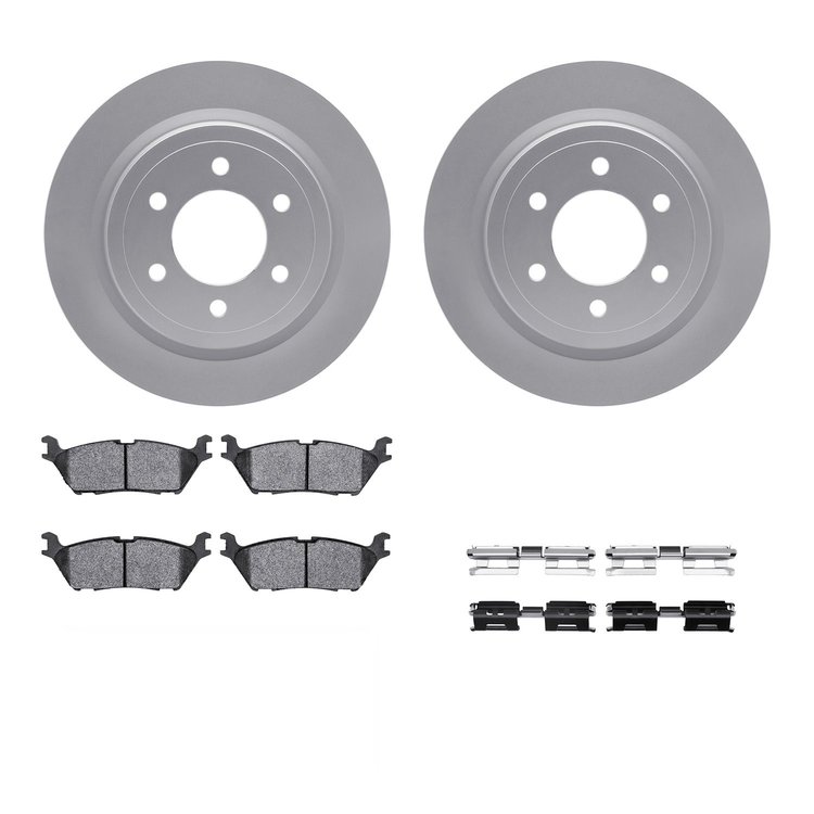 4312-54142 Geospec Brake Rotors with 3000-Series Ceramic Brake Pads & Hardware, 2018-2021 Ford/Lincoln/Mercury/Mazda, Position: