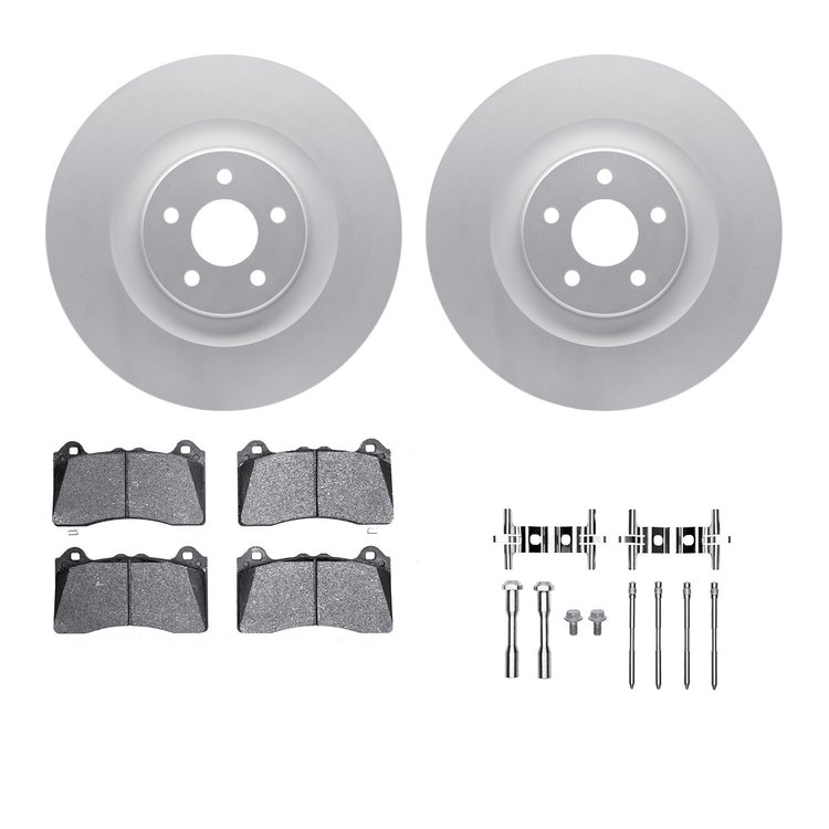 4312-54148 Geospec Brake Rotors with 3000-Series Ceramic Brake Pads & Hardware, 2016-2018 Ford/Lincoln/Mercury/Mazda, Position: