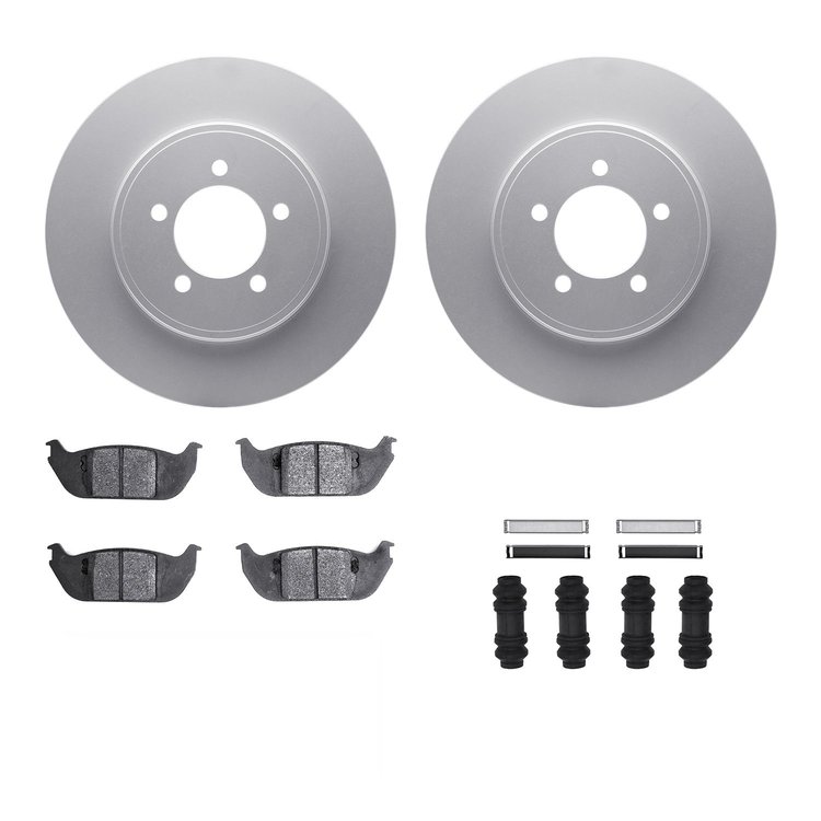 4312-55003 Geospec Brake Rotors with 3000-Series Ceramic Brake Pads & Hardware, 2003-2005 Ford/Lincoln/Mercury/Mazda, Position: 