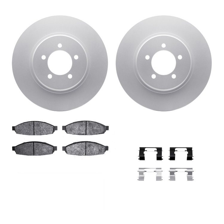 4312-55004 Geospec Brake Rotors with 3000-Series Ceramic Brake Pads & Hardware, 2003-2005 Ford/Lincoln/Mercury/Mazda, Position: 