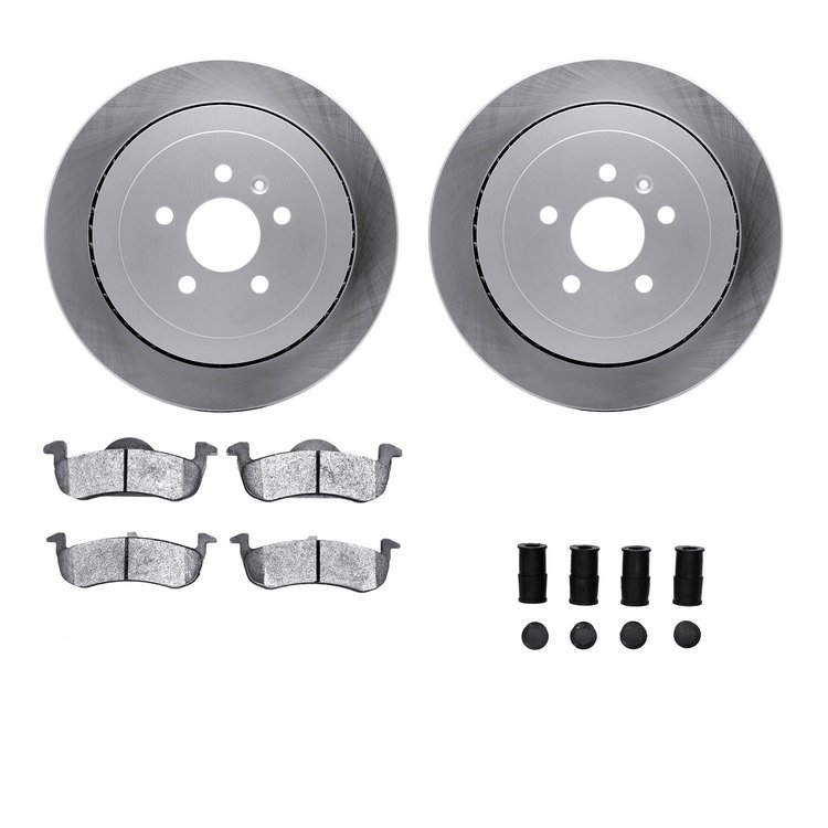 4312-55005 Geospec Brake Rotors with 3000-Series Ceramic Brake Pads & Hardware, 2013-2016 Ford/Lincoln/Mercury/Mazda, Position:
