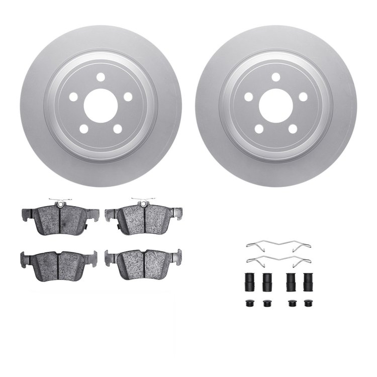 4312-55006 Geospec Brake Rotors with 3000-Series Ceramic Brake Pads & Hardware, Fits Select Ford/Lincoln/Mercury/Mazda, Position