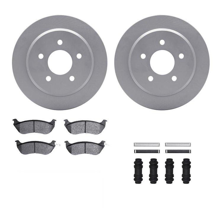 4312-56001 Geospec Brake Rotors with 3000-Series Ceramic Brake Pads & Hardware, 1996-2002 Ford/Lincoln/Mercury/Mazda, Position: