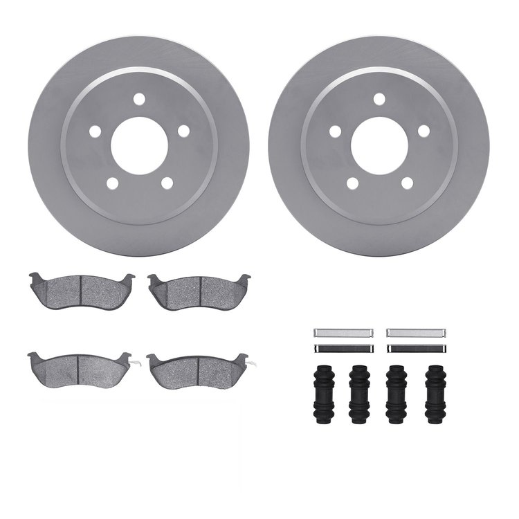 4312-56002 Geospec Brake Rotors with 3000-Series Ceramic Brake Pads & Hardware, 1996-2002 Ford/Lincoln/Mercury/Mazda, Position: 