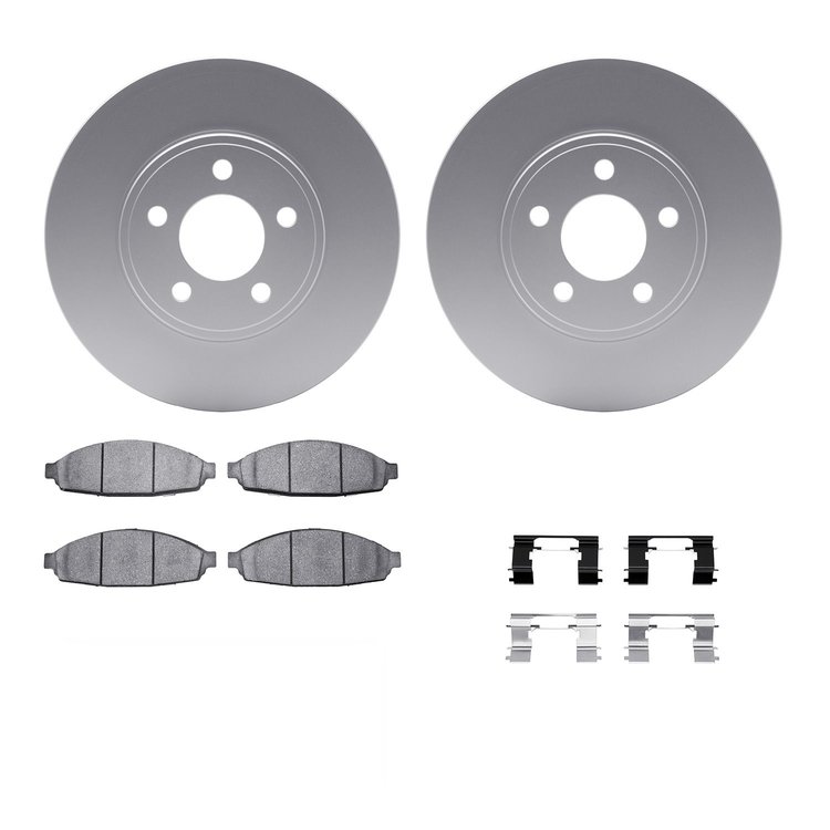 4312-56004 Geospec Brake Rotors with 3000-Series Ceramic Brake Pads & Hardware, 2003-2011 Ford/Lincoln/Mercury/Mazda, Position: